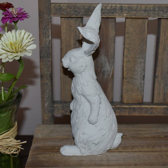 Cute Big Ears Bunny Rabbit Spring Cottage Farmhouse Home Decor - Picture 3 of 12